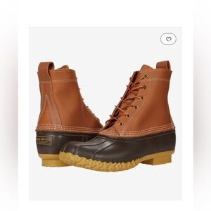 Men's Bean Boots by L.L. Bean Leather Waterproof Rubber Duck Boots Size: 12 M